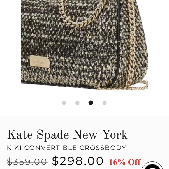 Kate Spade Kiki Convertible Crossbody Sling Bag in Shimmer Tweed. - Picture 10 of 10